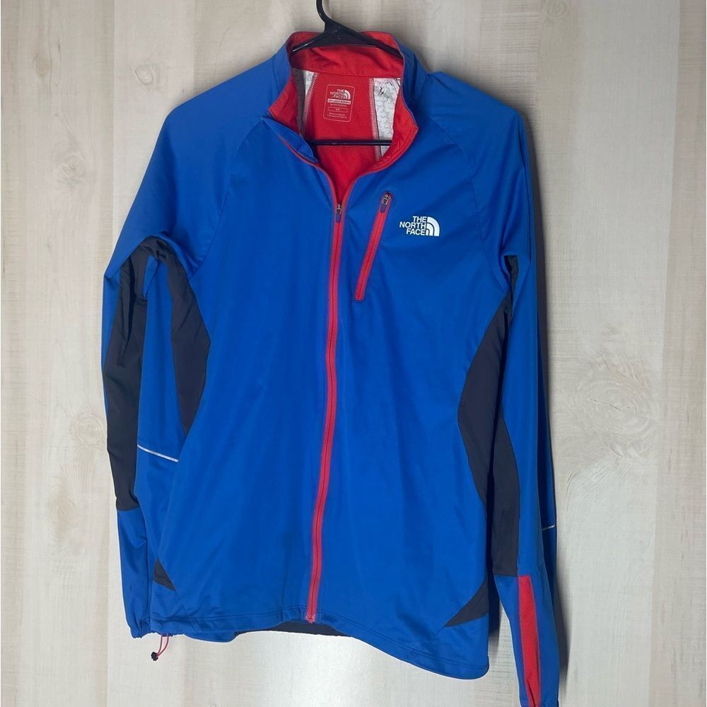 The North Face flight series blue black red jacket, size small‎